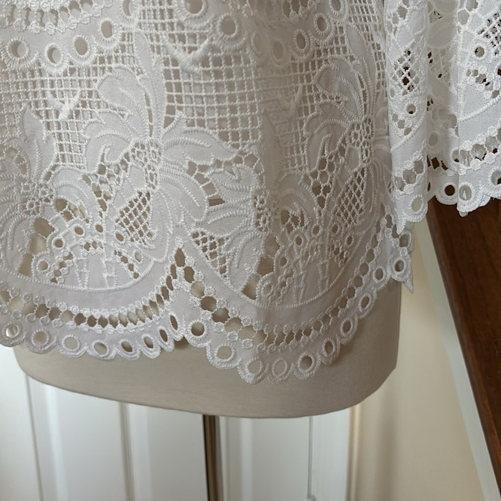 Lilly Pulitzer Oaklynn Tunic - Resort White Palms In Paradise Lace - Picture 7 of 12
